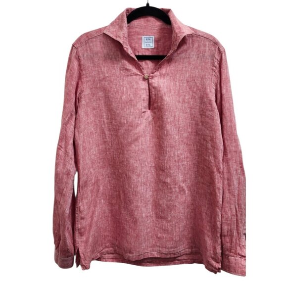 RIPA RIPA Capri Linen Shirt Men Pink Size M - Picture 3 of 11